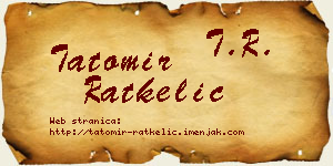 Tatomir Ratkelić vizit kartica
